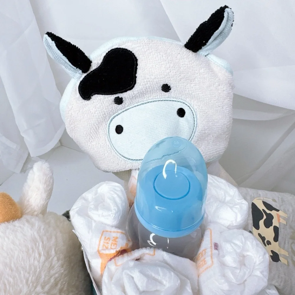 Cow Diaper Cake, Farm Baby Shower Gift